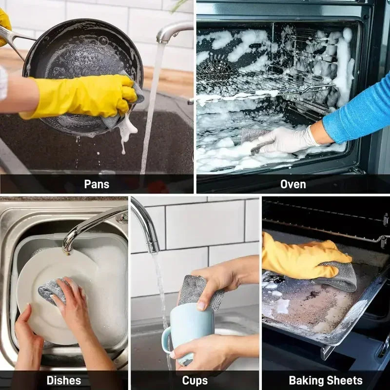 Paños de limpieza metálicos 10/u